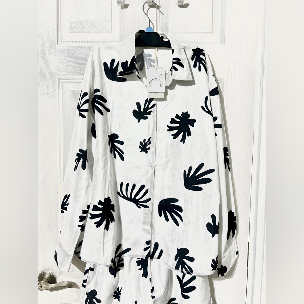 Commense Chill Life Plant Print Shorts Set - Picture 7 of 11